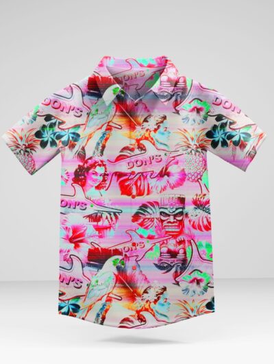 Don's Hawaiian Shirt - Ladies Pink